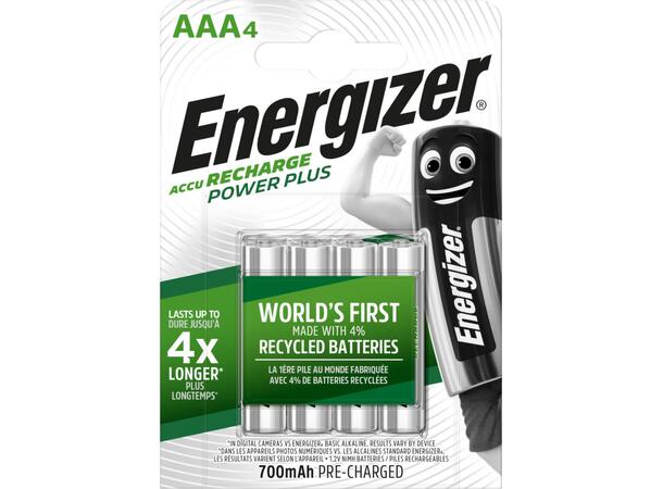 Batteri AAA Oppladbare pk à 4stk 700mah Energizer 