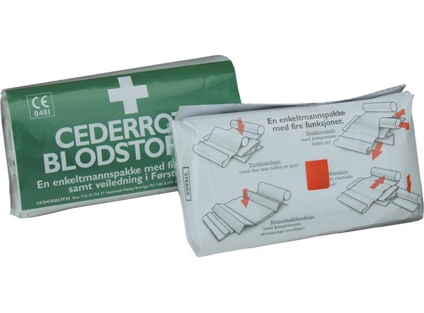 Blodstopper Mini 1 Kompress 8x12cm + 1 Bandasje 6cm*3m (Enkeltmannspakke) 