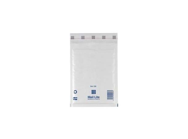 Boblekonvolutt G4 240X330mm Hvit 50Stk 