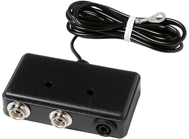 Fordelerboks 1Mohm, 2X10mm+1Xbanan, 2M Kabel M Ringsko 