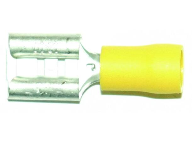 Kabelsko Gul 6,3mm Pk.A 50 Stk 