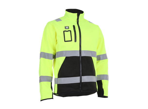 Jakke Fleece Synlighet Kl.3 Gul/Sort 