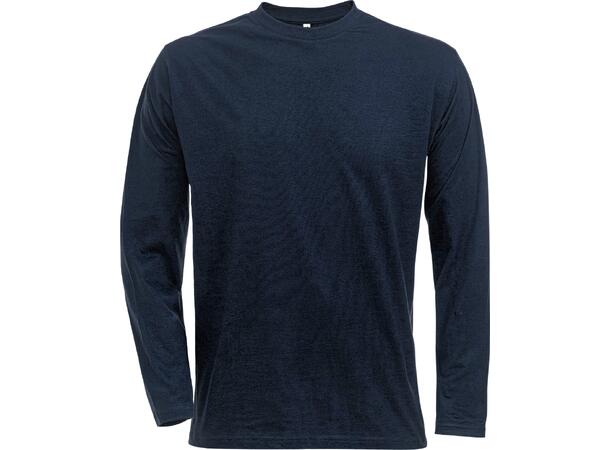 T-Skjorte  Lang Arm Marineblå A-Code