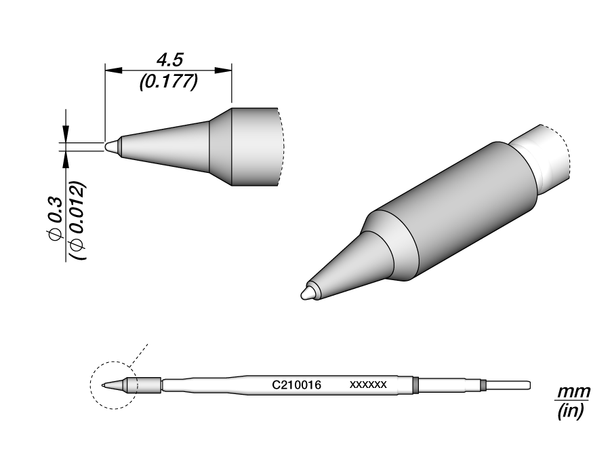 Loddespiss Jbc For 210-R0,3X4,5mm 