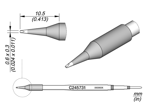 Loddespiss Jbc For C245 R0,6X0,3mm 