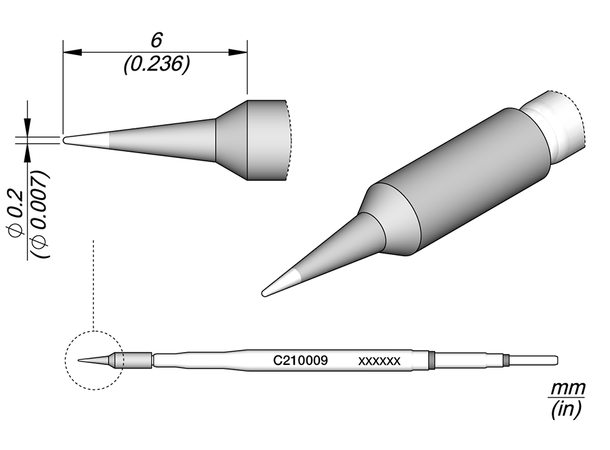 Loddespiss Jbc For C210-R0,2X6,0mm 