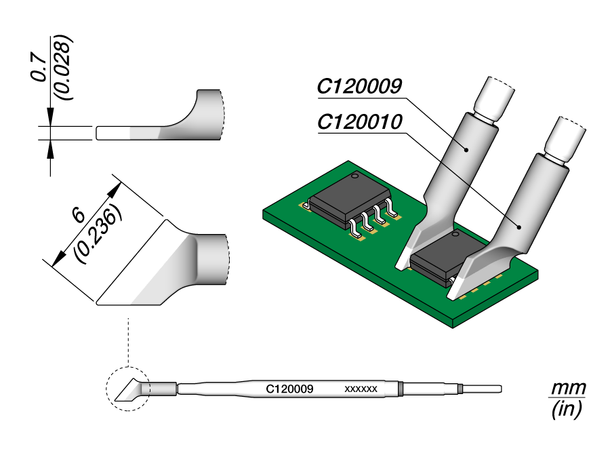 Loddespiss Pinsett Jbc Pr Stk-6mm Kniv Høyre 