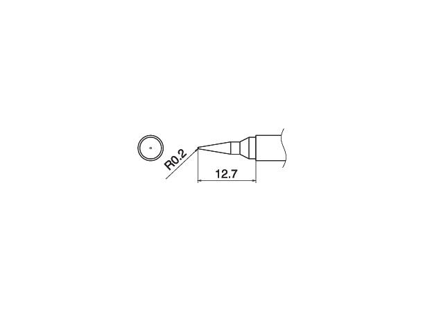 Loddespiss Hakko T15 0,2mm, 12,7mm 