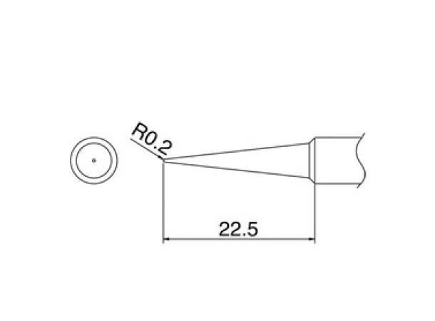 Loddespiss Til Hakko Fx888-R0,5X22,5mm 