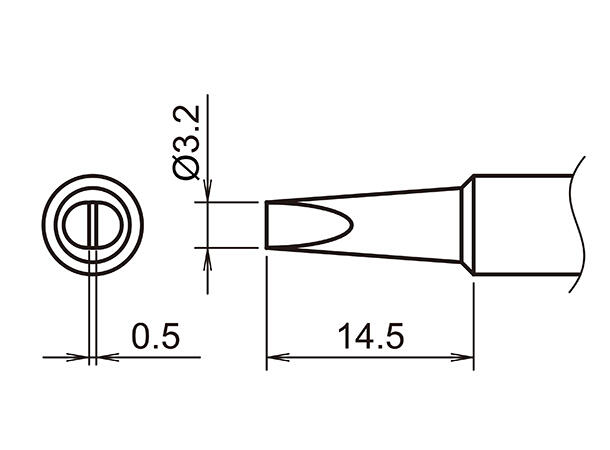 Loddespiss Til Hakko Fx888-R3,2X14,5mm 