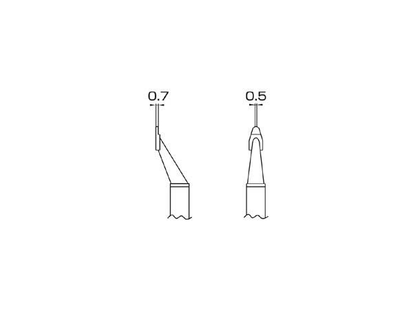 Loddespiss Hakko Pinsett T16 pr par 0,5x0,7mm 