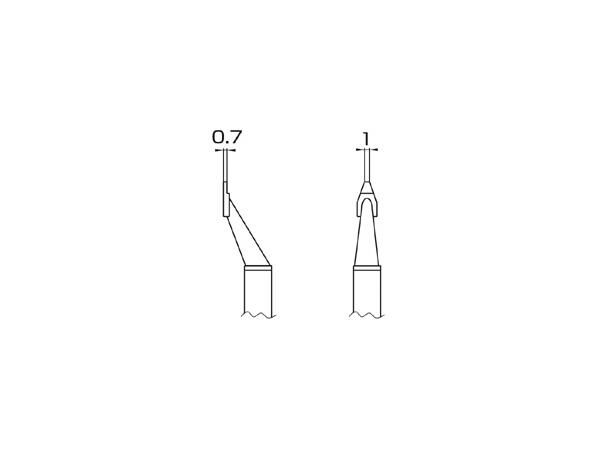 Loddespiss Hakko Pinsett T16 pr par 0,7x1mm 