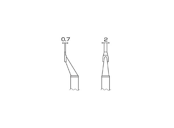 Loddespiss Hakko For Fm-2022-R0,7X2mm 