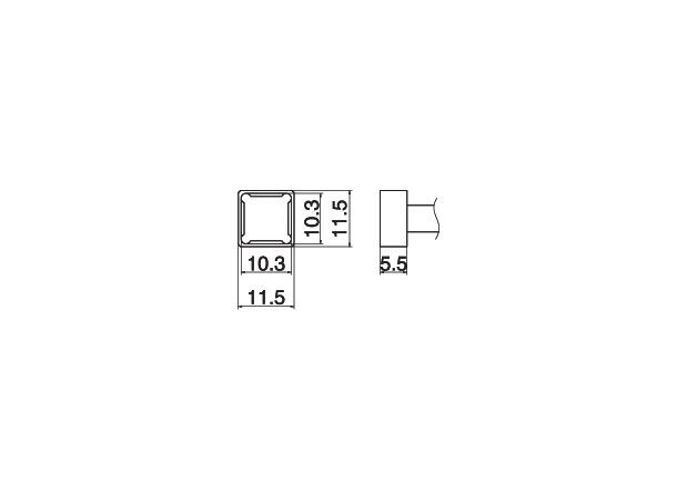 Loddespiss Hakko T15 10,3x10,3mm, 5,5mm 